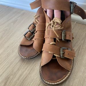 Free People saddle colored sandals